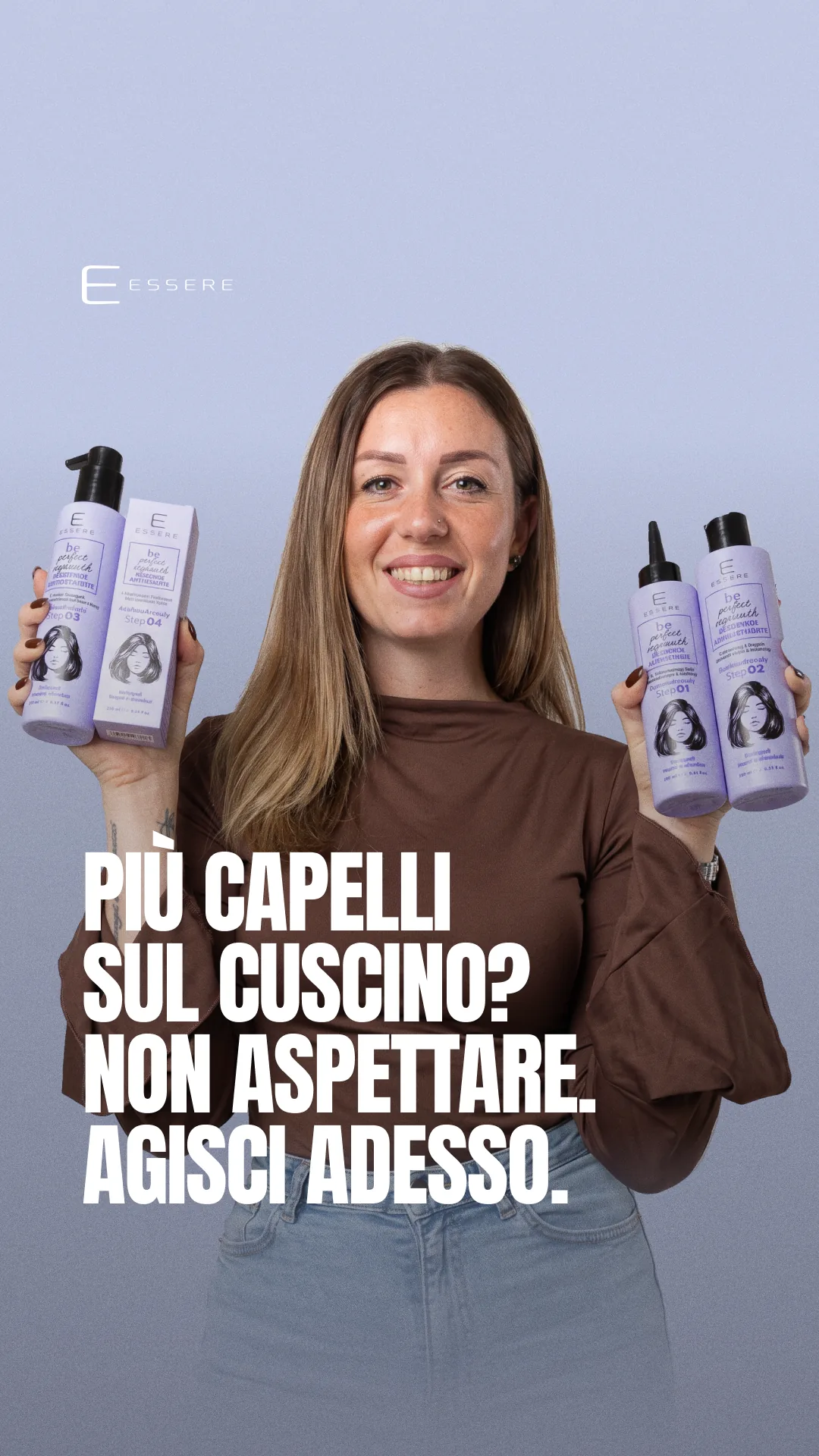 Cover di un reel di Essere Bio sulla caduta dei capelli in autunno