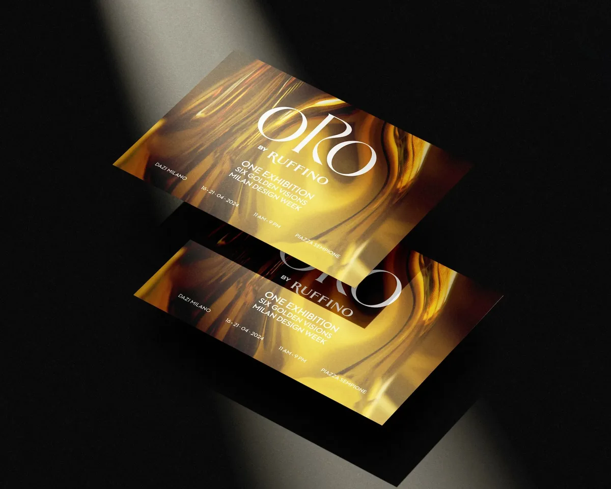 Gli inviti di ORO by Ruffino per la Milano Design Week